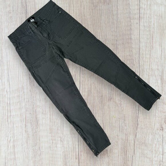 BDG Urban Outfitters Gray Olive Green Skinny Ankle Zip Stretch Utility Pants 27 - Picture 1 of 7